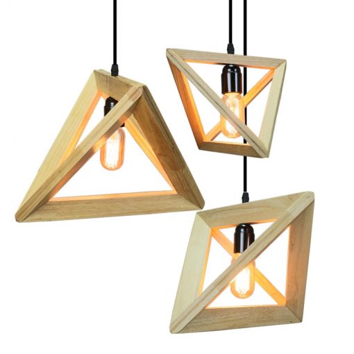 Đèn Thả Decor Tam Giác gỗ DC282