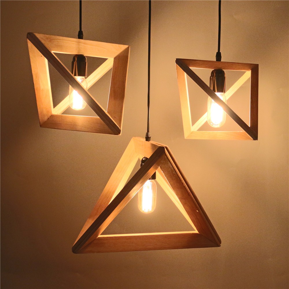 Đèn Thả Decor Tam Giác gỗ DC282