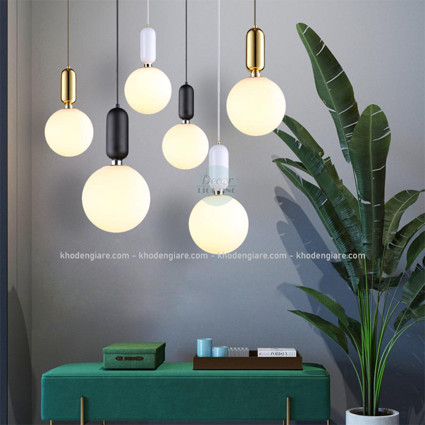 Đèn thả bàn ăn Bắc Âu cầu thuỷ tinh DC825