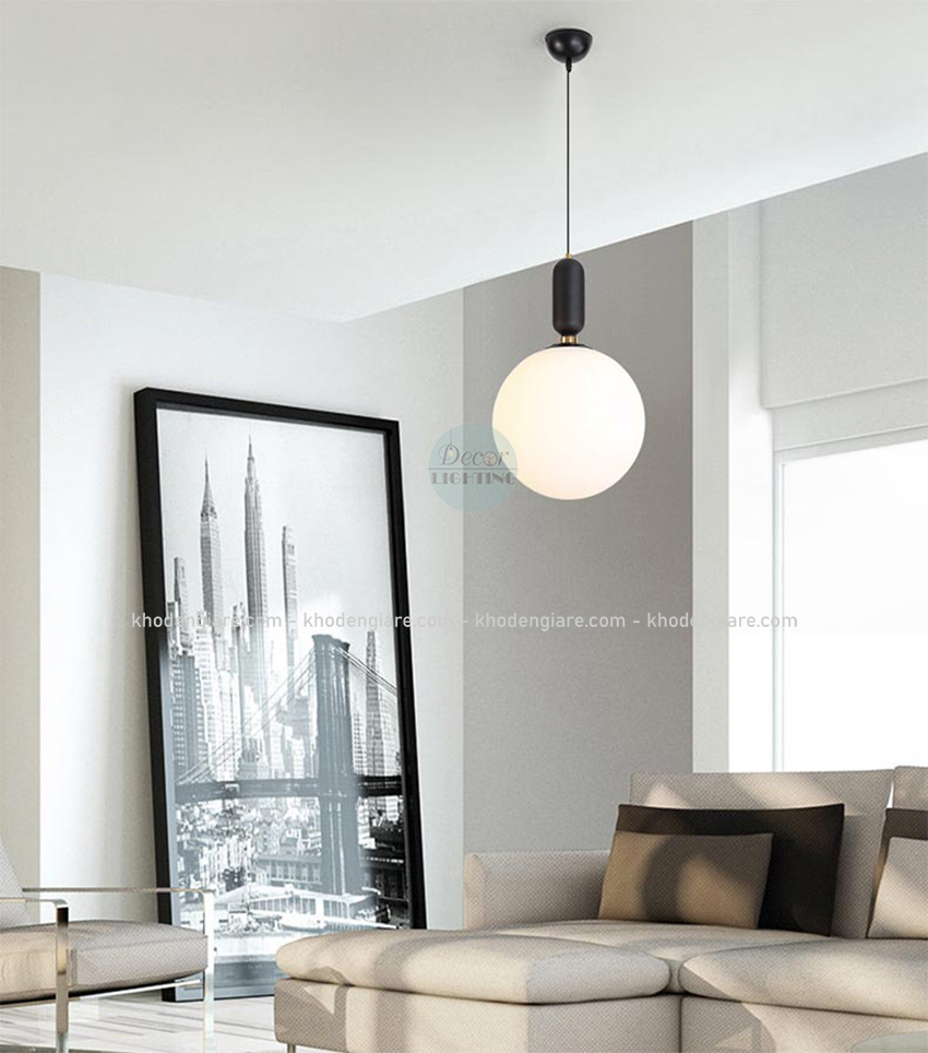 Đèn thả bàn ăn Bắc Âu cầu thuỷ tinh DC825