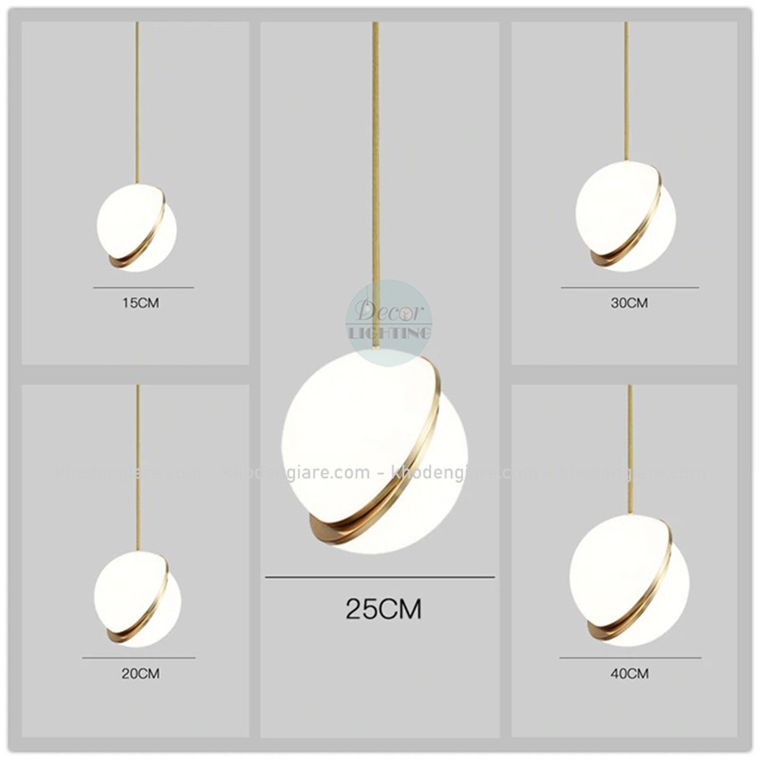 Đèn Thả Decor Quả Cầu Thủy Tinh Lệch DC281