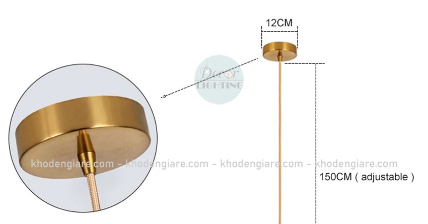 Đèn thả decor quả cầu thủy tinh lệch DC281