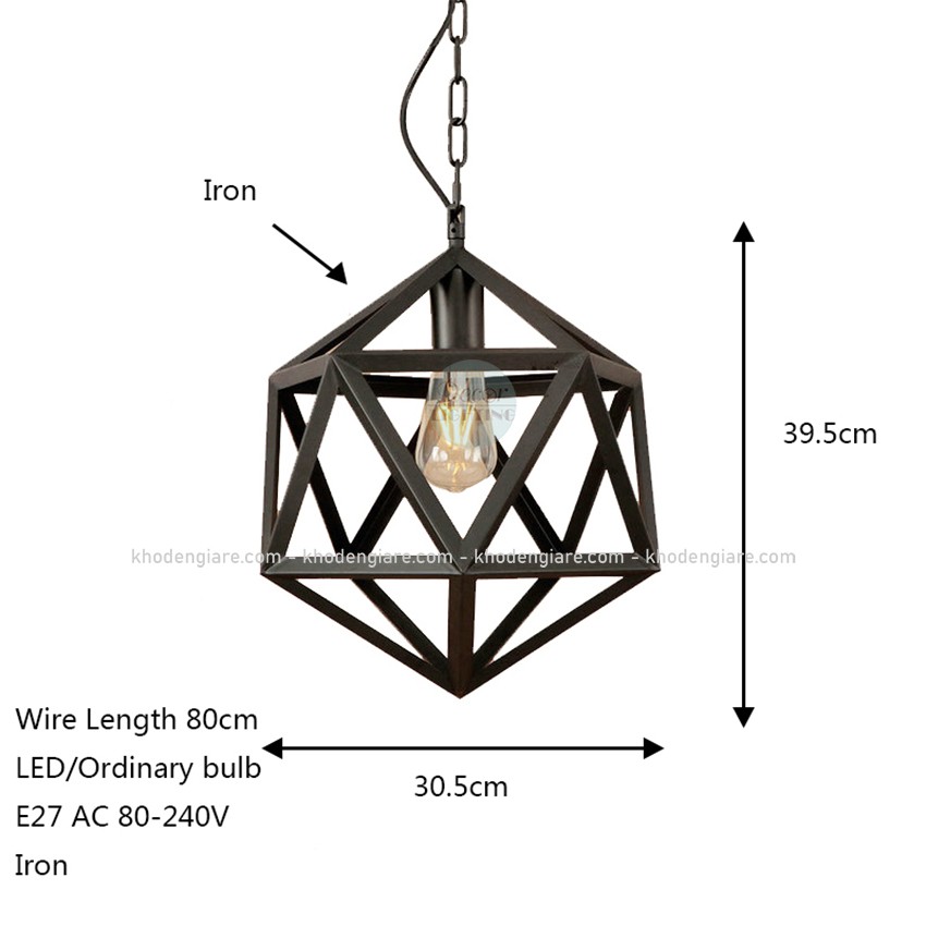Đèn thả lục lăng DC009