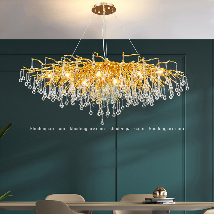 Chọn mẫu đèn chùm phòng khách phù hợp