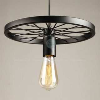 Đèn thả decor bánh xe đơn