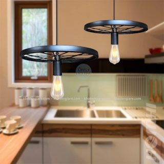 Đèn thả decor bánh xe đơn