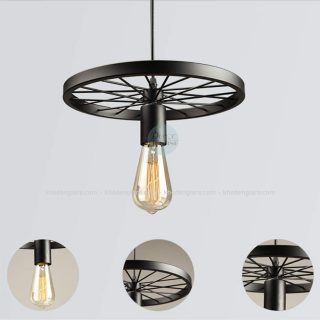 Đèn thả decor bánh xe đơn