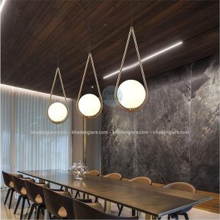 Đèn thả trang trí cầu thủy tinh DC210D