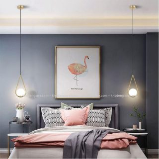 Đèn thả trang trí cầu thủy tinh DC210D