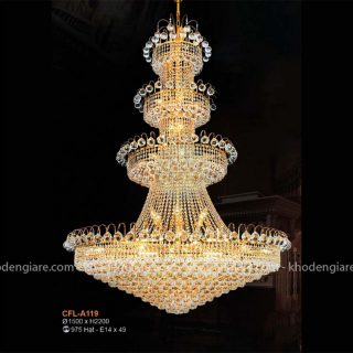 Đèn thả thông tầng pha lê DC626