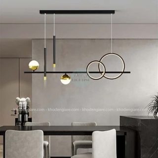 Đèn thả ngang 2 vòng led DC375