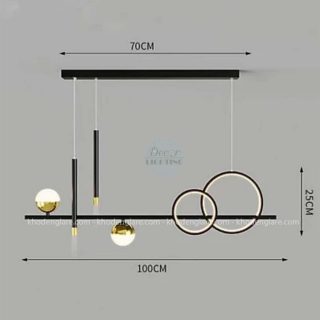 Đèn thả ngang 2 vòng led DC375