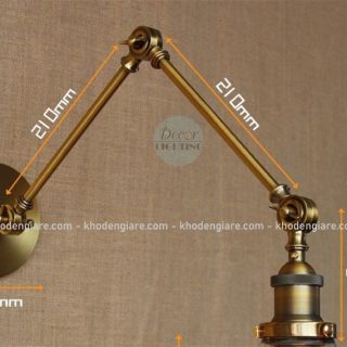 Đèn tường chao thuỷ tinh thân dài DC727