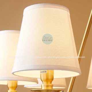 Đèn chùm mạ đồng chao vài DC510