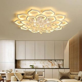 Đèn mâm mica cánh sen MC9034