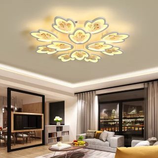 Đèn ốp trần mica phòng khách hiện đại 12 tay MC9039