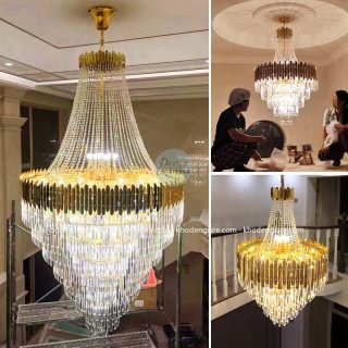 Đèn chùm pha lê thông tầng DC471