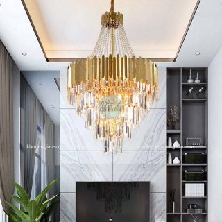 Đèn chùm pha lê thông tầng DC471