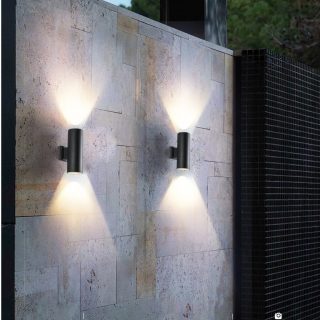 Đèn hắt tường hai đầu trụ tròn ngoài trời LGT102