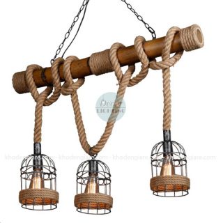 Đèn thả quấn thừng Retro