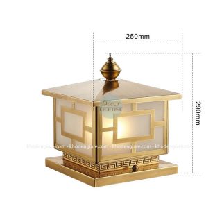 Đèn trụ cổng đồng TD021