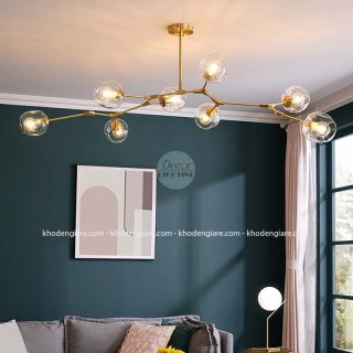 Đèn chùm hiện đại chao thủy tinh DC155
