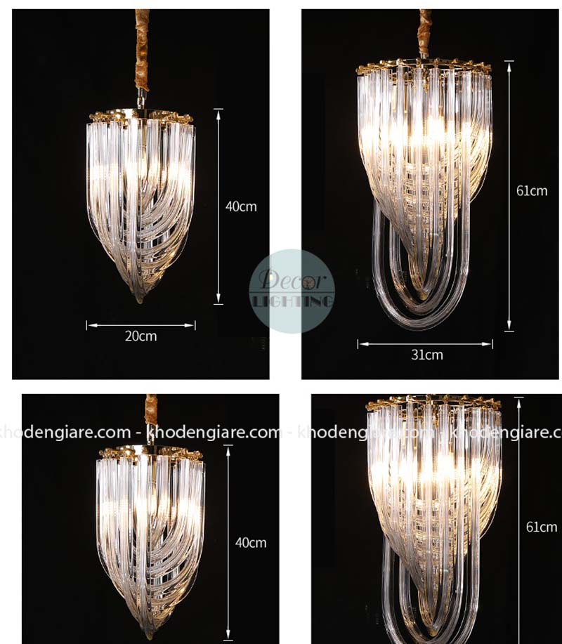 Đèn thả pha lê DC523