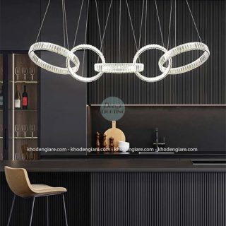 Đèn thả bàn ăn pha lê tròn DC529