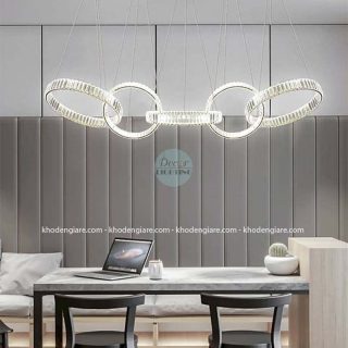 Đèn thả bàn ăn pha lê tròn DC529
