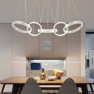 Đèn thả bàn ăn pha lê tròn DC529