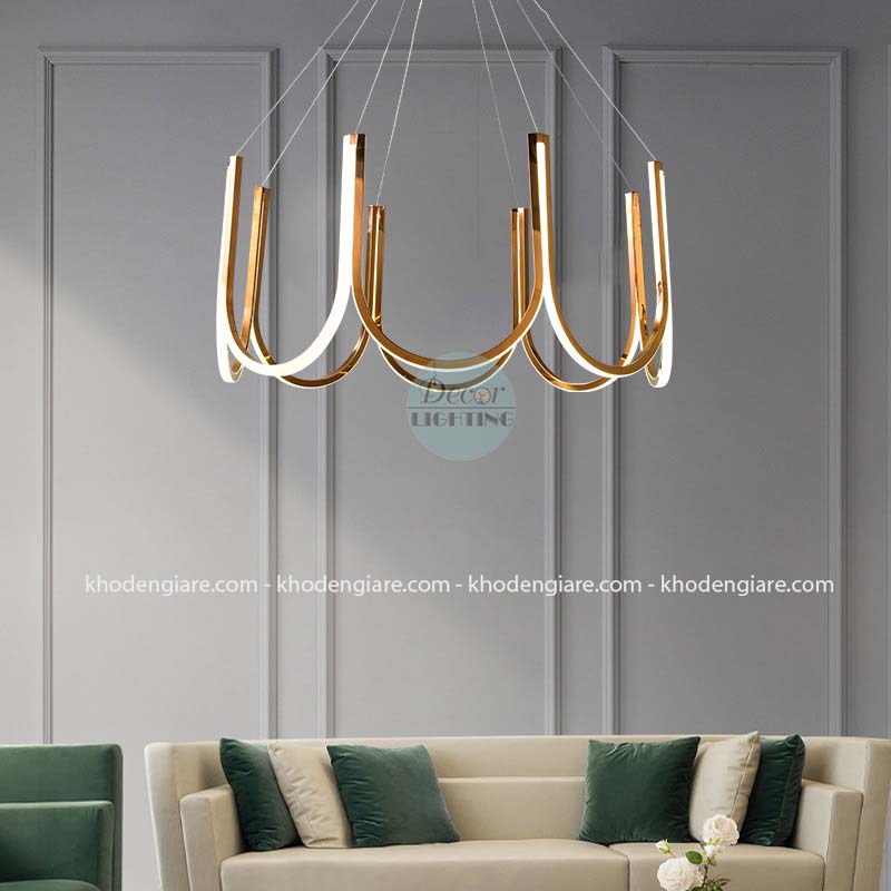 Đèn chùm led mạ titan cao cấp DC343