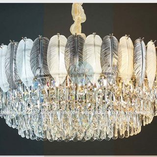 Đèn chùm pha lê hình lá DC482