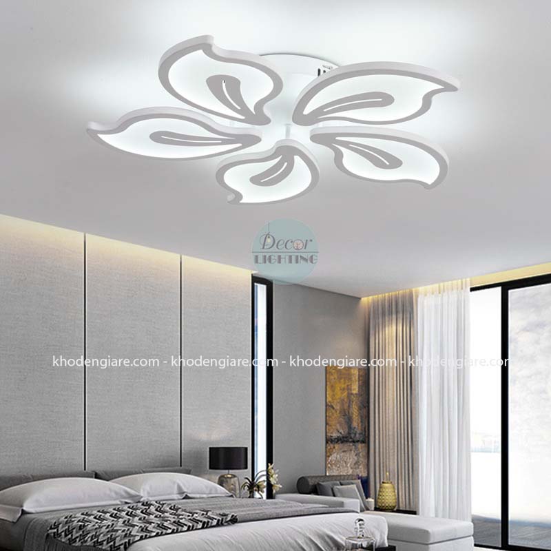 Đèn ốp trần hiện đại Mica hình lá cây MC9055