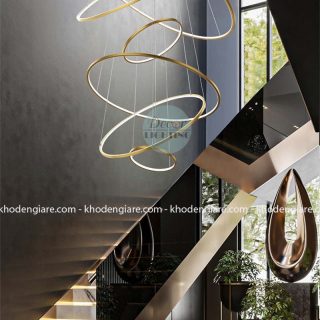 Đèn thả thông tầng cầu thang cao cấp TT1077