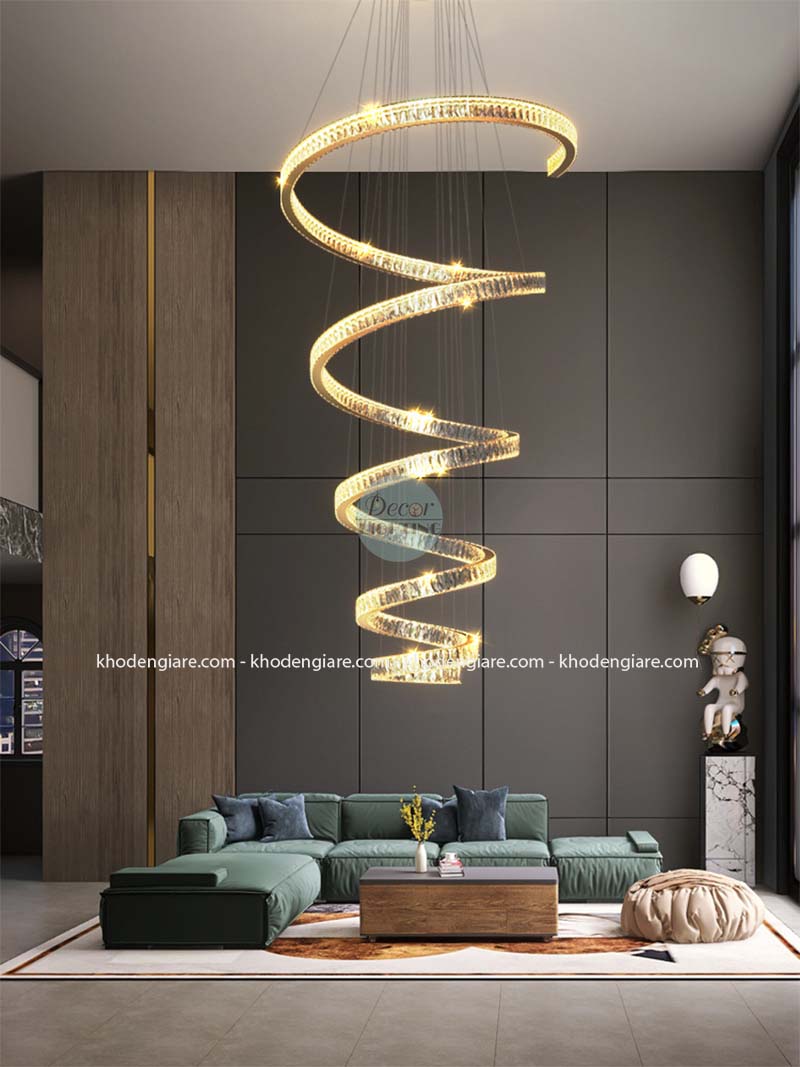 Đèn thả thông tầng pha lê TT1074