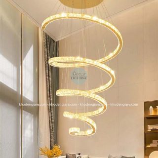 Đèn thả thông tầng pha lê TT1074