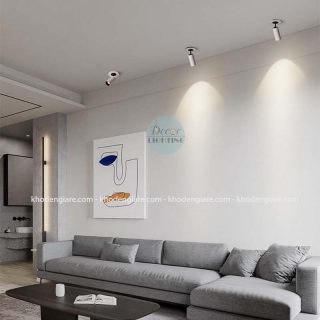 Đèn âm trần thò thụt xoay 360 độ mini