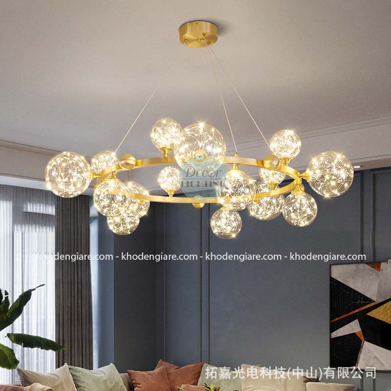 Đèn chùm chao thủy tinh DC427