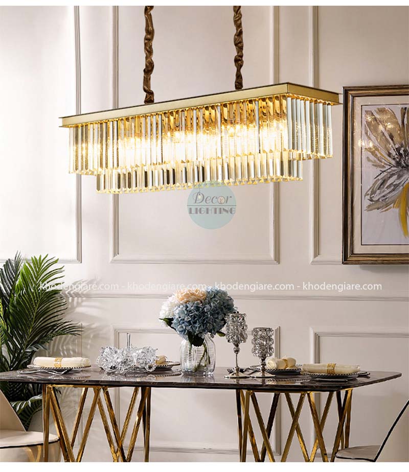 Đèn thả pha lê bàn ăn DC411L
