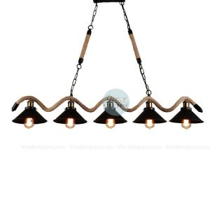 Đèn thả cuốn thừng 5 chao DC159