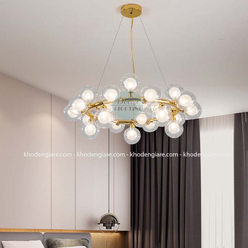 Đèn thả chùm Moonlight 25 bóng tròn chao trong DC358B