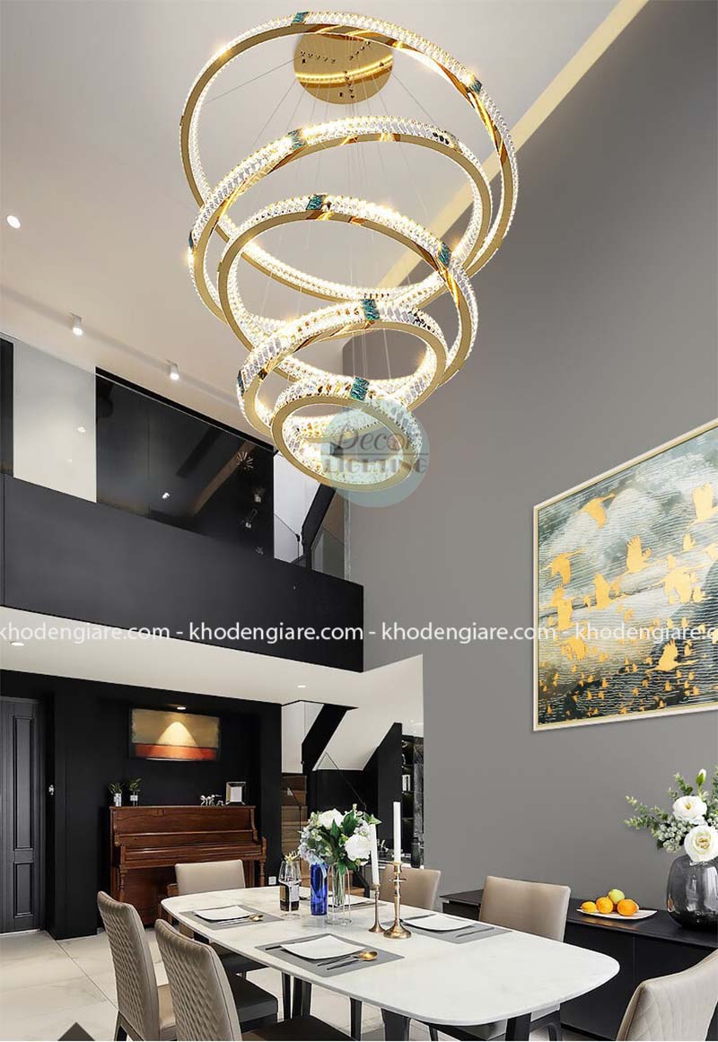 Đèn thông tầng vòng pha lê TT1078
