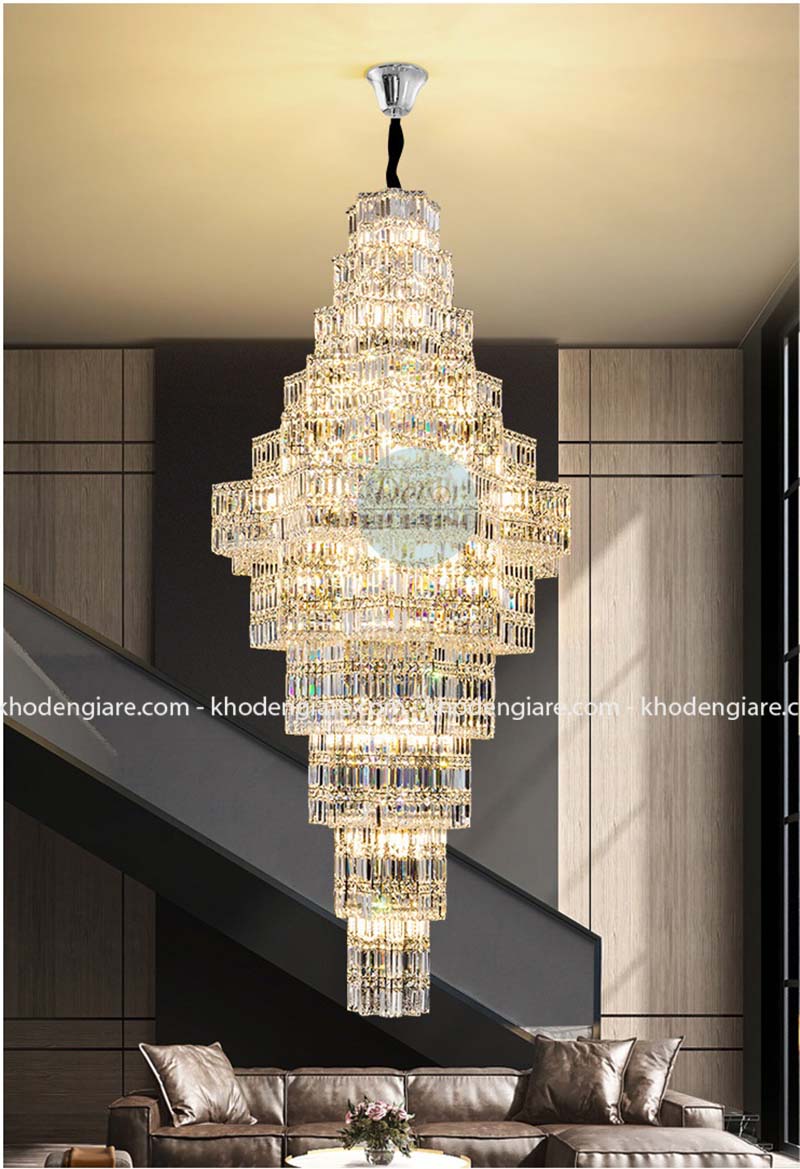 Đèn chùm thông tầng pha lê TT1084
