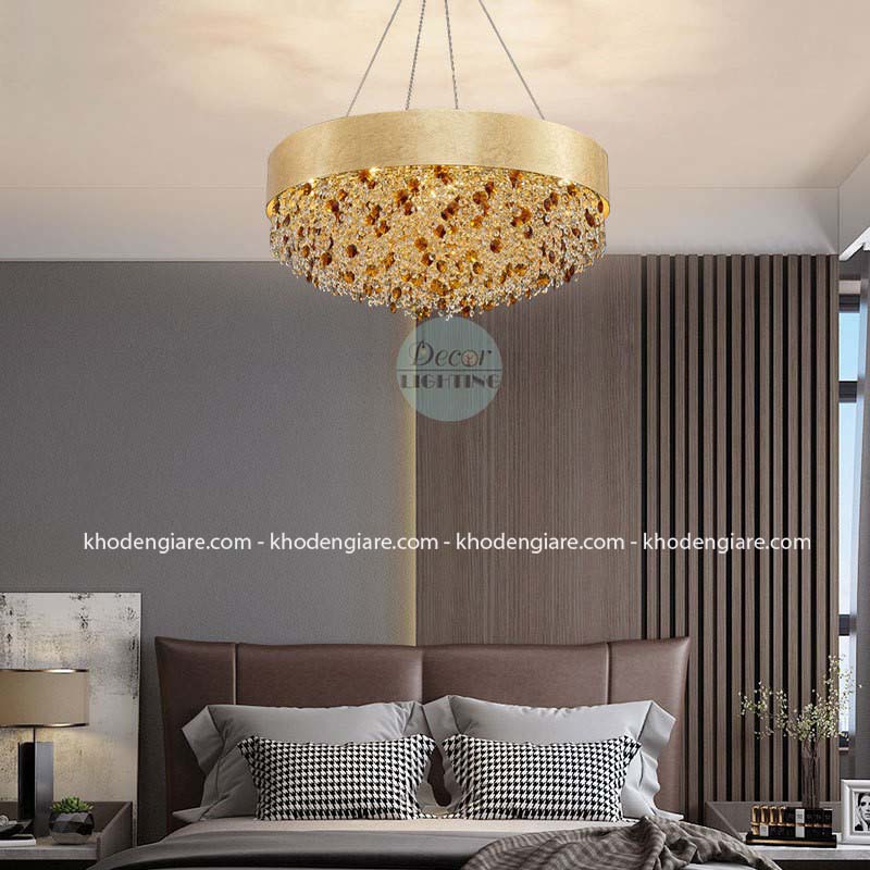 Đèn chùm pha lê thân đồng DC516B