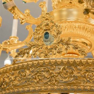 Đèn chùm đồng mạ vàng DC8080