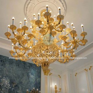 Đèn chùm đồng mạ vàng DC8080