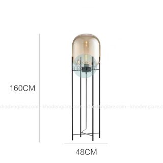 Đèn để sàn chao thủy tinh bắc âu DC2064
