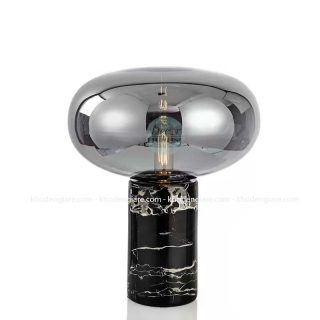 Đèn bàn thân đá chao thủy tinh DC2063