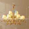 Đèn chùm đồng chao vải DC3968D