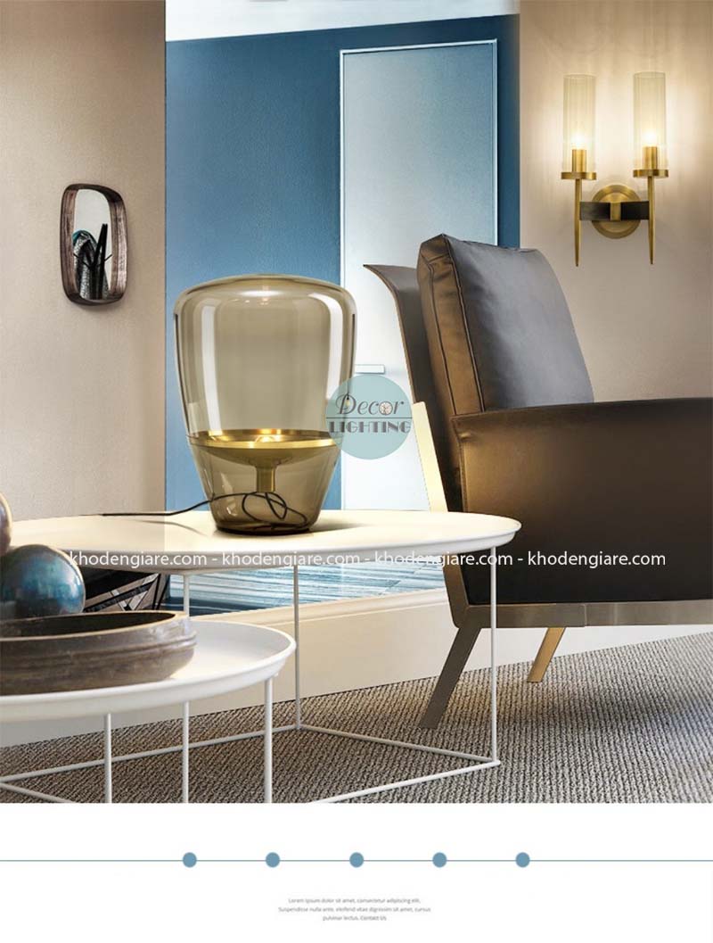 Đèn bàn chao thủy tinh DC/DB-3534